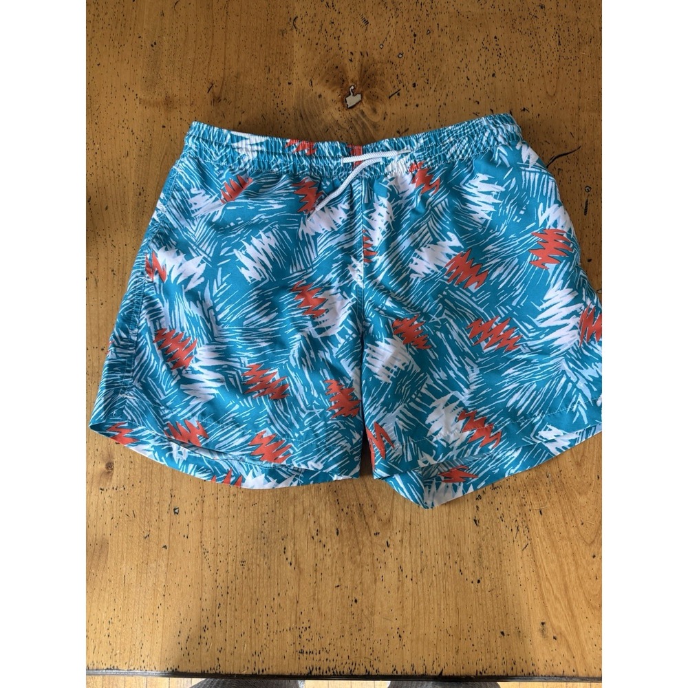 Chubbies Shorts Mens XL‎  Blue 5.5" Geometric Swimsuit Lined Drawstring